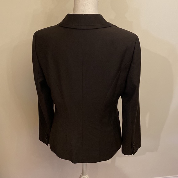 Ann Taylor Brown Tailored 3 Button Blazer Size 6 & Signature Fit Pants in size 4 - Picture 3 of 13